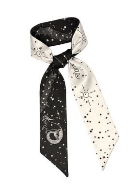 CAPRICORN Purse Scarf Silk Hair Scarf for Handbags – A Double-Sided Scarves